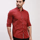 Parx Men Green Solid Slim Fit Cotton Blend Full Sleeve Shirts
