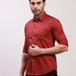 Parx Men Green Solid Slim Fit Cotton Blend Full Sleeve Shirts