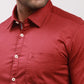 Parx Men Green Solid Slim Fit Cotton Blend Full Sleeve Shirts