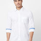 Parx Men Blue Checks Slim Fit Cotton Full Sleeve Cutaway Collar Shirt