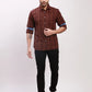 Parx Men Grey Checks Slim Fit Cotton Full Sleeve Shirts