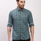 Parx Men Black Checks Slim Fit Cotton Full Sleeve Shirts