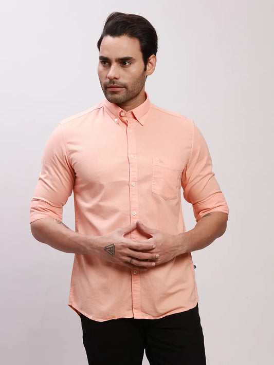 Parx Men Blue Checks Slim Fit Cotton Full Sleeve Shirts