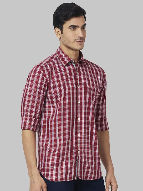 Men Slim Fit Red Shirt