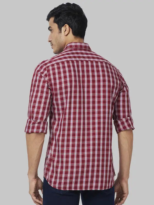 Men Slim Fit Red Shirt