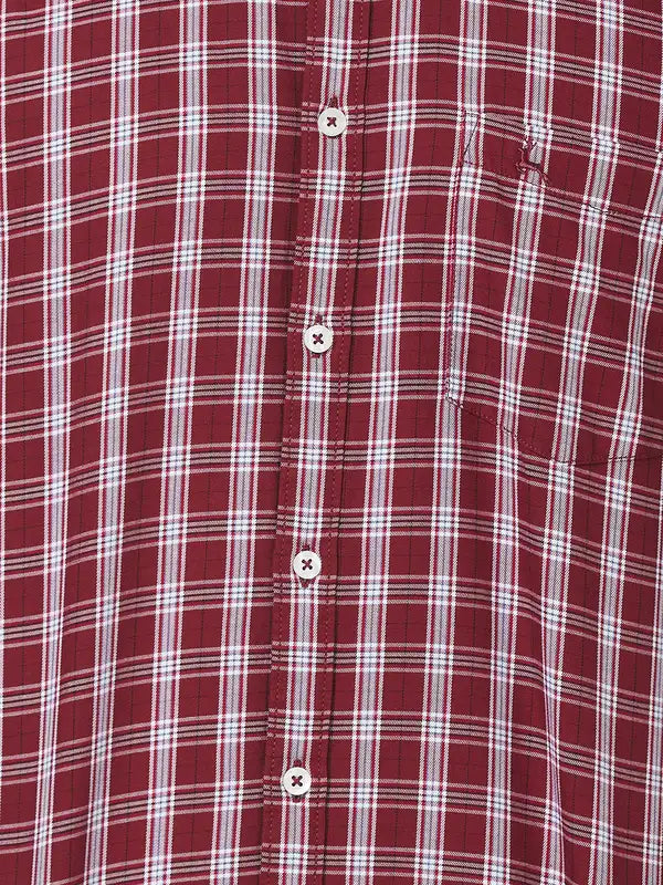Men Slim Fit Red Shirt