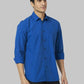 Men Slim Fit Blue Shirt