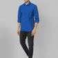 Men Slim Fit Blue Shirt
