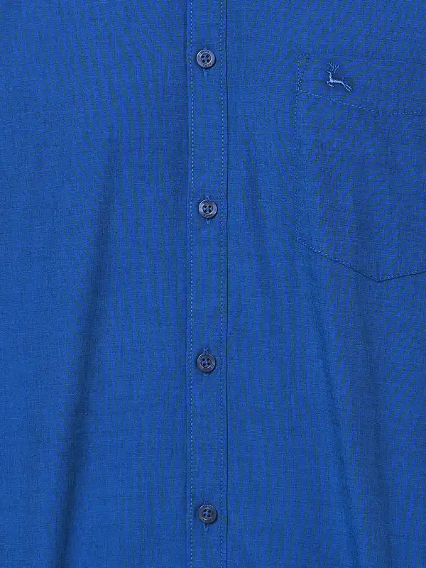 Men Slim Fit Blue Shirt