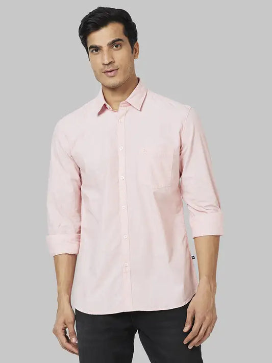Men Slim Fit Fawn Shirt