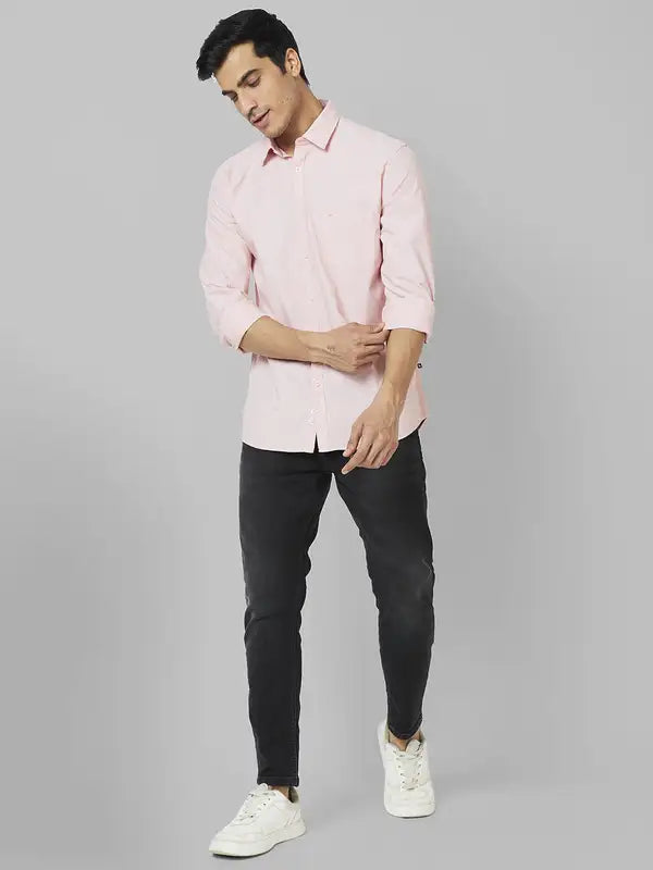 Men Slim Fit Fawn Shirt