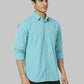 Men Slim Fit Green Shirt