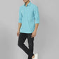 Men Slim Fit Green Shirt