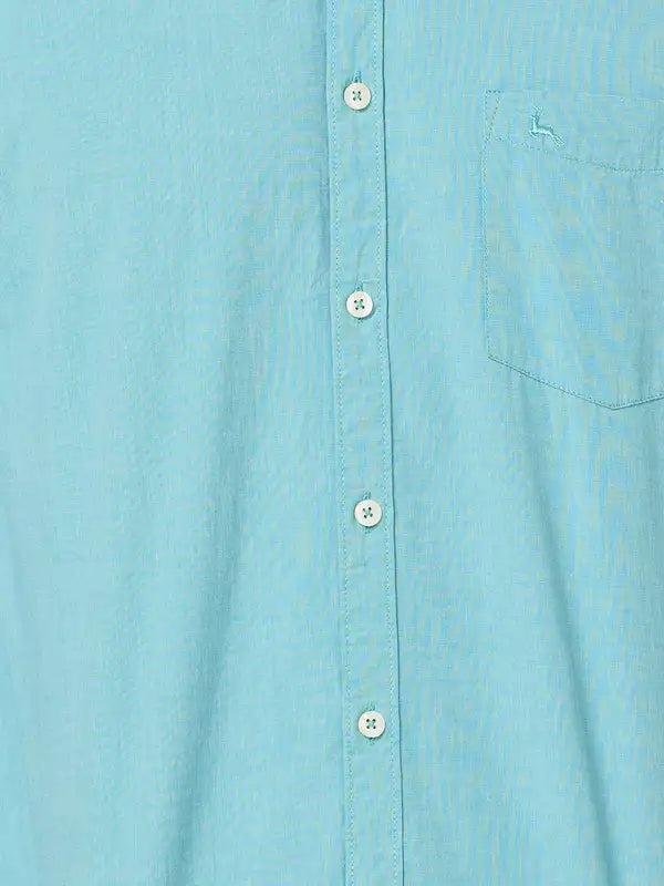 Men Slim Fit Green Shirt