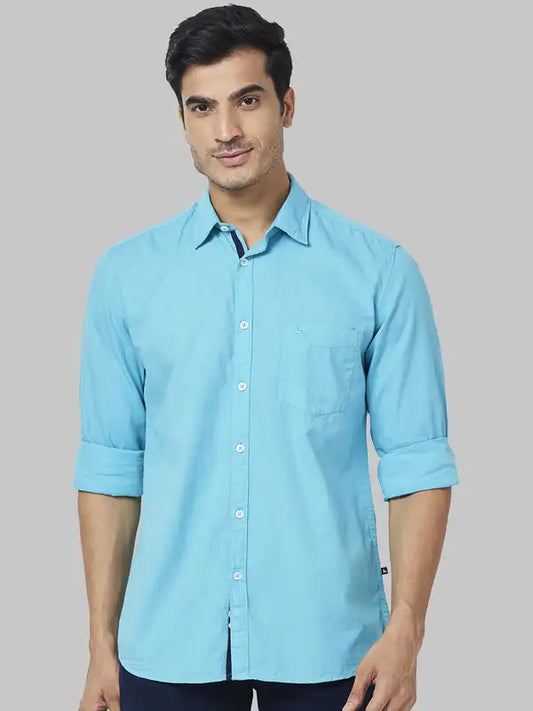 Men Slim Fit Fawn Shirt