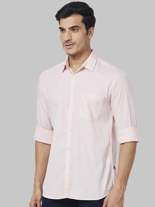 Men Slim Fit Red Shirt