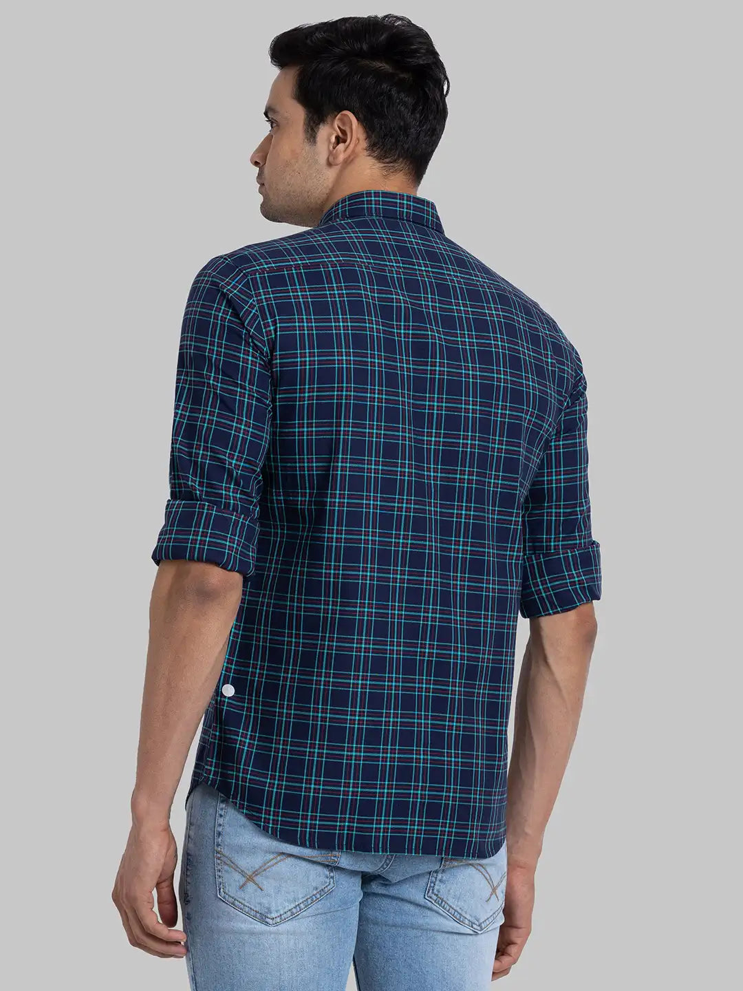 Men Slim Fit Green Shirt