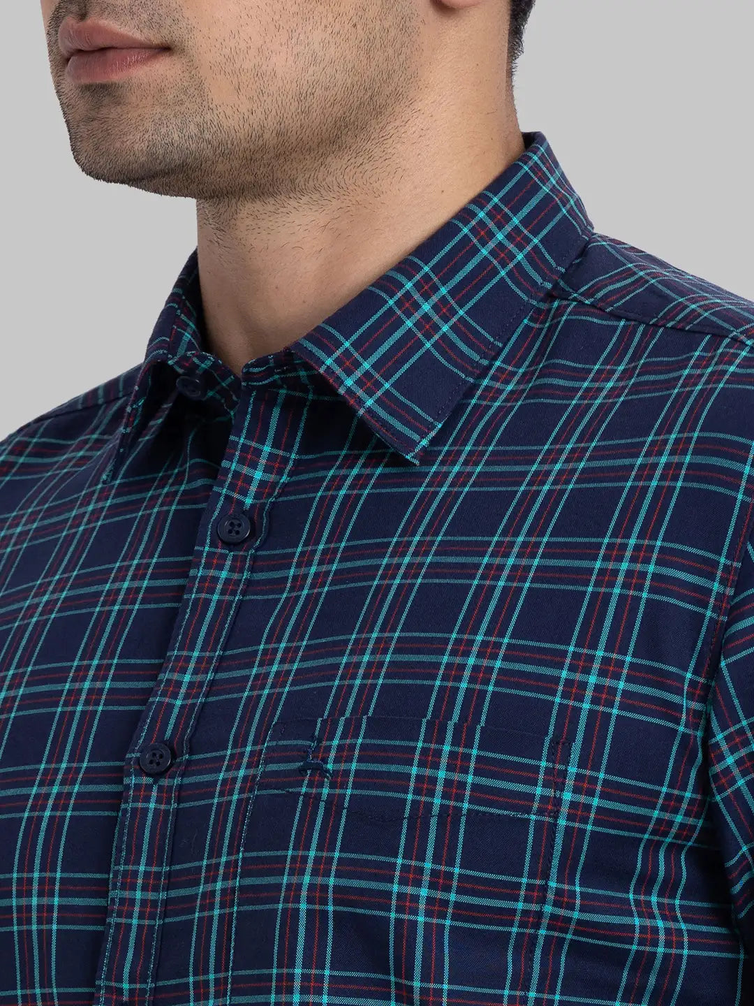 Men Slim Fit Green Shirt