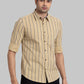 Men Slim Fit Yellow Shirt
