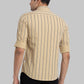 Men Slim Fit Yellow Shirt