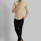 Men Slim Fit Yellow Shirt