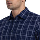 Parx Men Black Checks Slim Fit Cotton Full Sleeve Cutway Collar Shirt