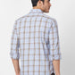 Parx Men Fawn Checks Slim Fit Cotton Full Sleeve Cutaway Collar Shirt