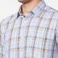 Parx Men Fawn Checks Slim Fit Cotton Full Sleeve Cutaway Collar Shirt