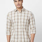 Parx Men Blue Checks Slim Fit Cotton Full Sleeve Cutaway Collar Shirt