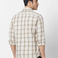 Parx Men Blue Checks Slim Fit Cotton Full Sleeve Cutaway Collar Shirt