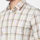 Parx Men Blue Checks Slim Fit Cotton Full Sleeve Cutaway Collar Shirt