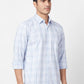 Parx Men Fawn Checks Slim Fit Cotton Full Sleeve Cutaway Collar Shirt