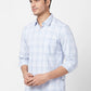 Parx Men Fawn Checks Slim Fit Cotton Full Sleeve Cutaway Collar Shirt