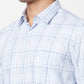 Parx Men Fawn Checks Slim Fit Cotton Full Sleeve Cutaway Collar Shirt