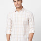 Parx Men Red Checks Slim Fit Cotton Blend Full Sleeve Cutaway Collar Shirt