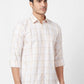 Parx Men Red Checks Slim Fit Cotton Blend Full Sleeve Cutaway Collar Shirt