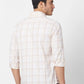 Parx Men Red Checks Slim Fit Cotton Blend Full Sleeve Cutaway Collar Shirt