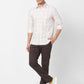 Parx Men Red Checks Slim Fit Cotton Blend Full Sleeve Cutaway Collar Shirt