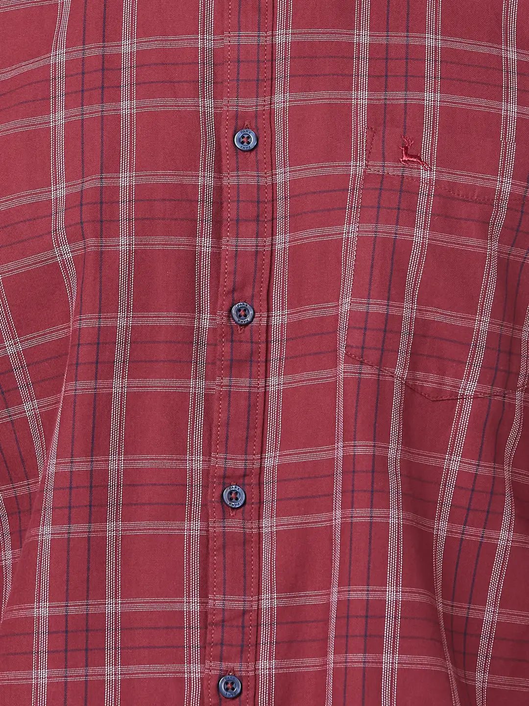 Parx Men Blue Print Slim Fit Cotton Full Sleeve Cutaway Collar Shirt