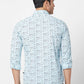 Parx Men White Print Slim Fit Cotton Full Sleeve Cutaway Collar Shirt