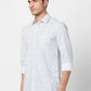 Parx Men Yellow Print Slim Fit Cotton Full Sleeve Cutaway Collar Shirt