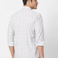 Parx Men Yellow Print Slim Fit Cotton Half Sleeve Cutaway Collar Shirt