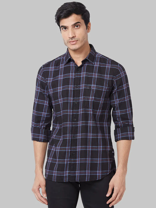 Men Slim Fit Blue Shirt