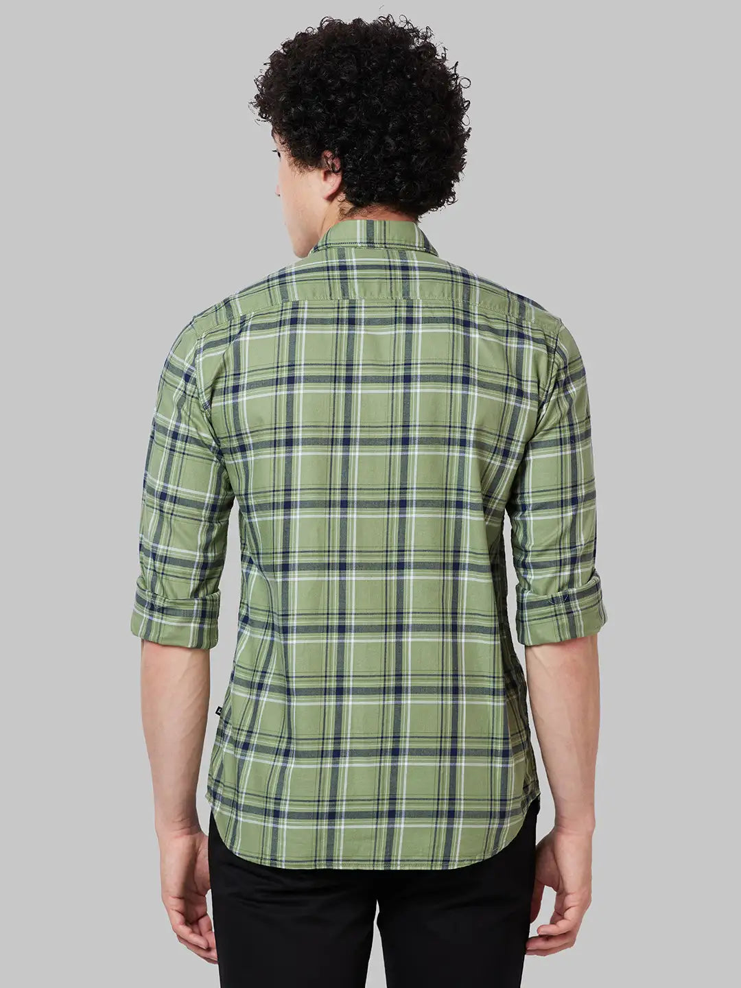 Men Slim Fit Blue Shirt