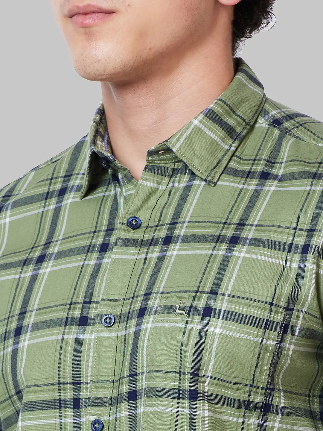 Men Slim Fit Blue Shirt