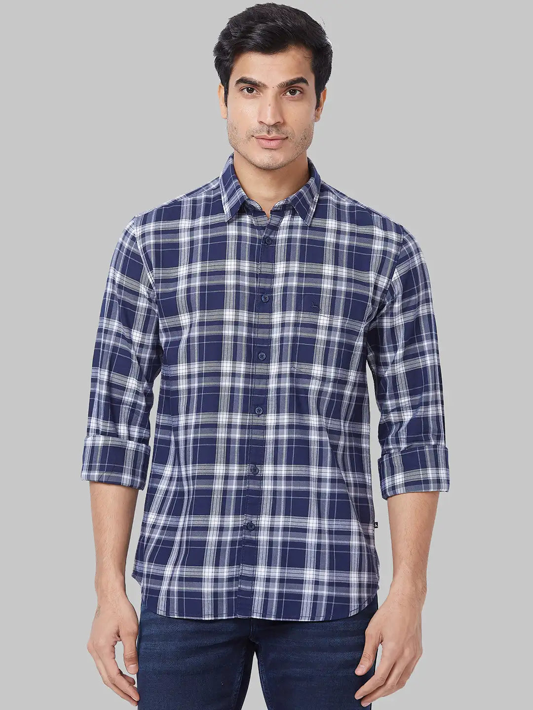 Men Slim Fit Green Shirt