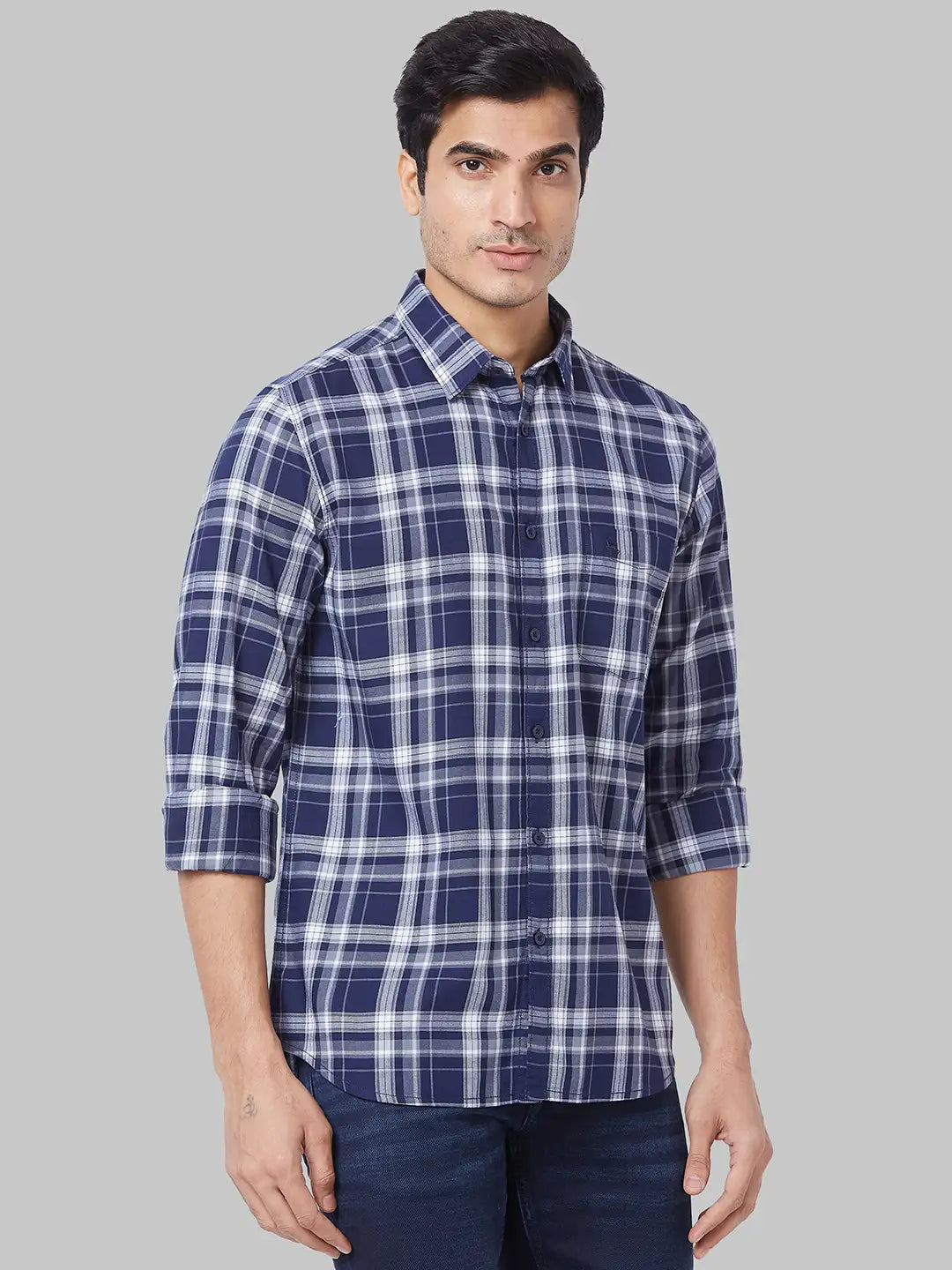 Men Slim Fit Green Shirt