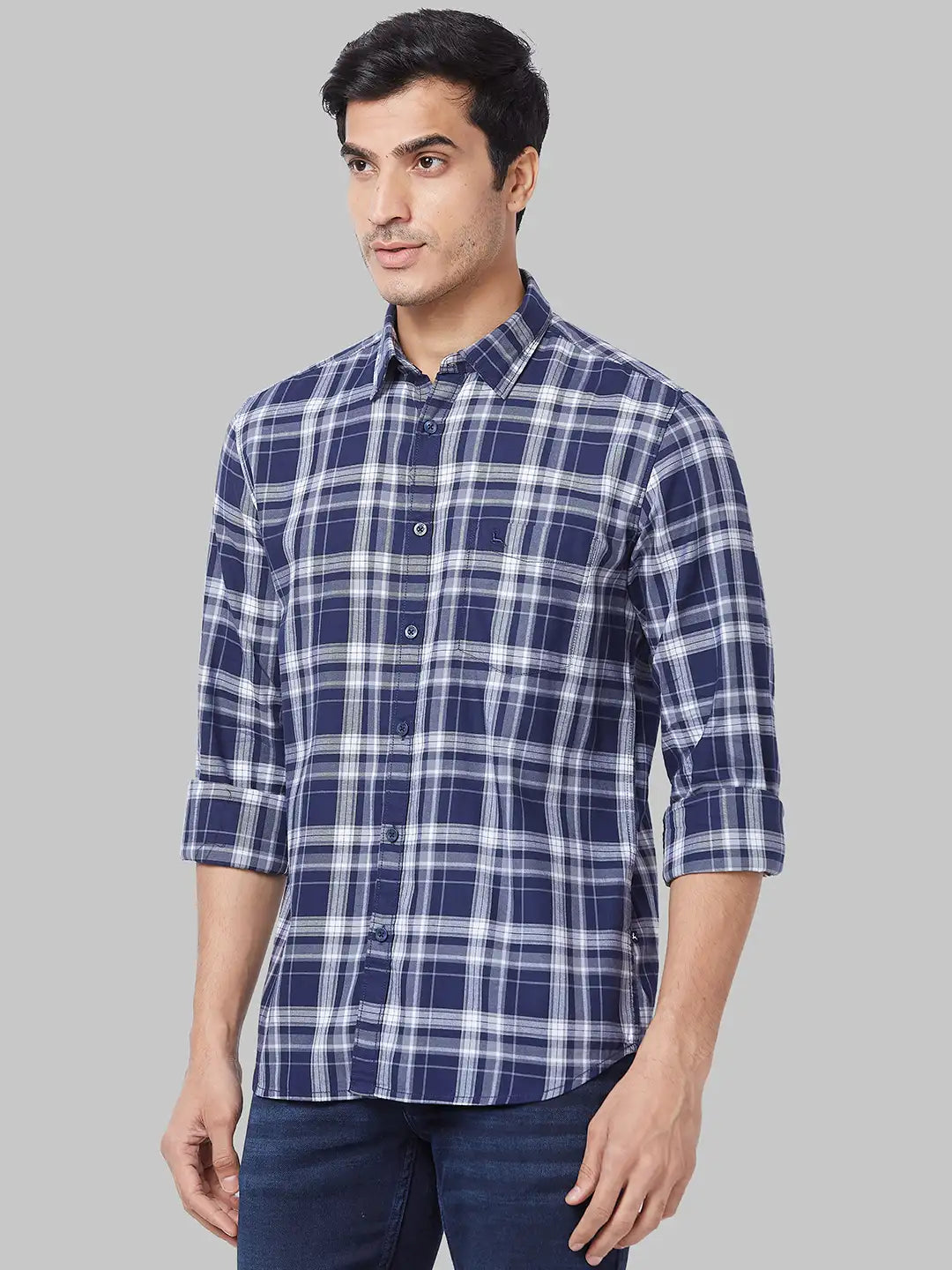 Men Slim Fit Green Shirt