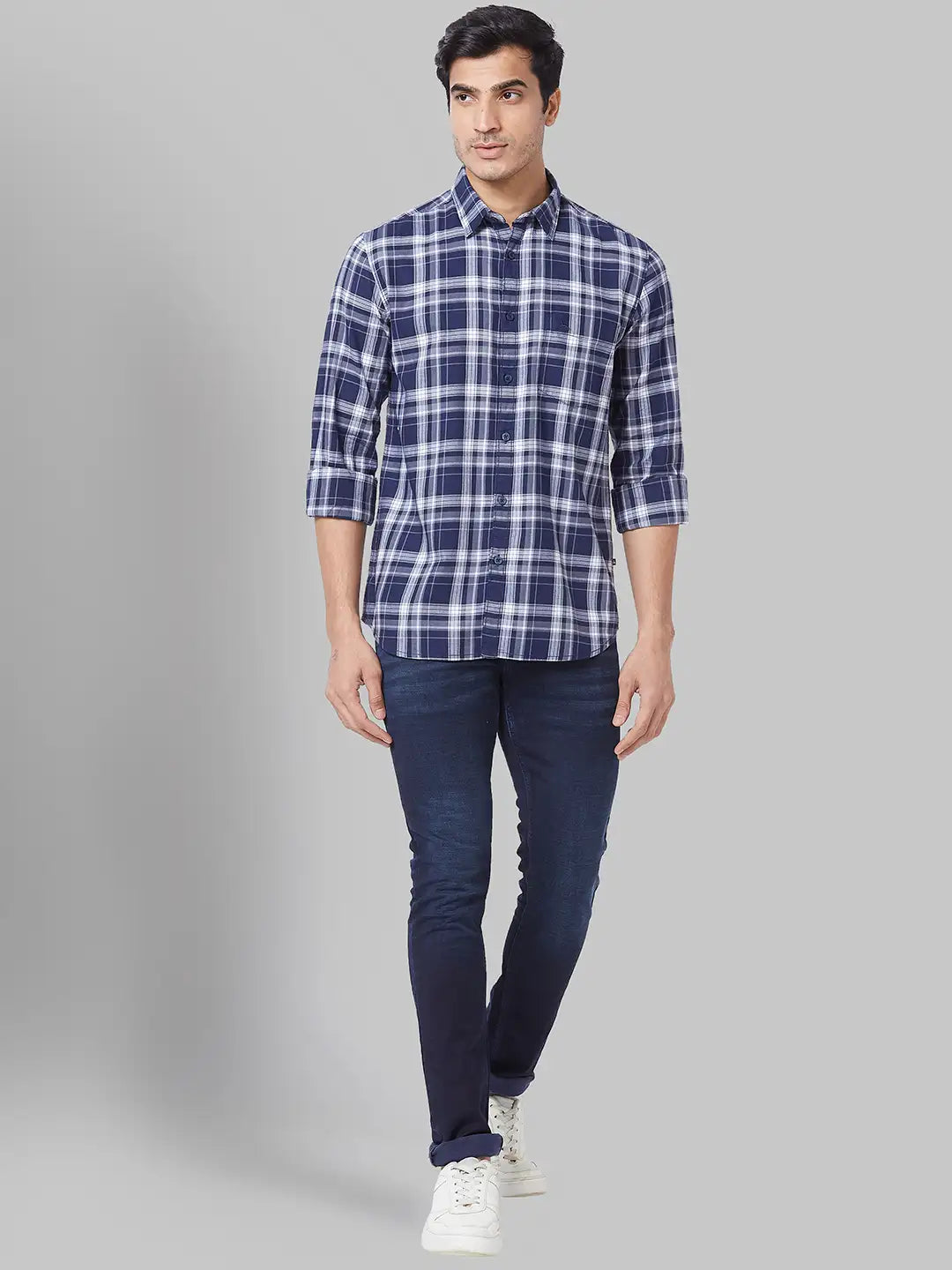 Men Slim Fit Green Shirt