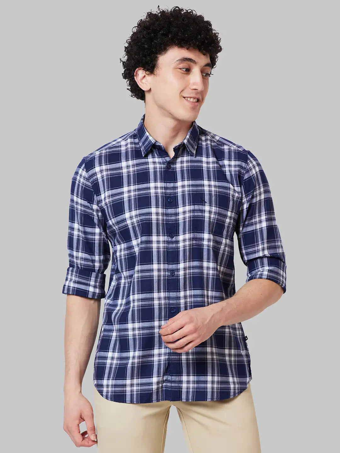 Men Slim Fit Fawn Shirt